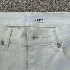 LOFT White Straight-Leg Jeans
